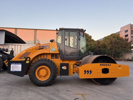 Kullanılmış XCMG XS223J tek davullu sıkıştırıcı kolay çalıştırma ve iyi durumda