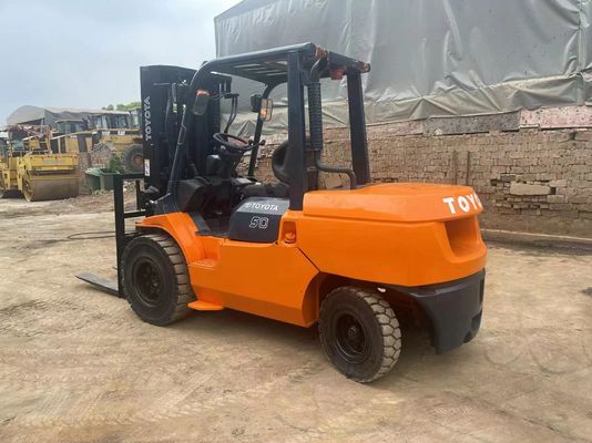 5 ton 7FD50 kullanılmış Toyota Çatal Aracı Orijinal Japonya Depo için Gürültü Azaltma