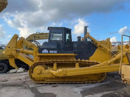 SHANTUI SD32 Kullanılmış Sürücü Buldozer Ağır Görevli Hidrolik Dozer İkinci El