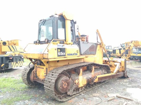 Yüksek Sürüşlü Kullanılmış Sürücü Buldozer D65EX-15 Kullanılmış Komatsu Buldozer Orijinal Renk