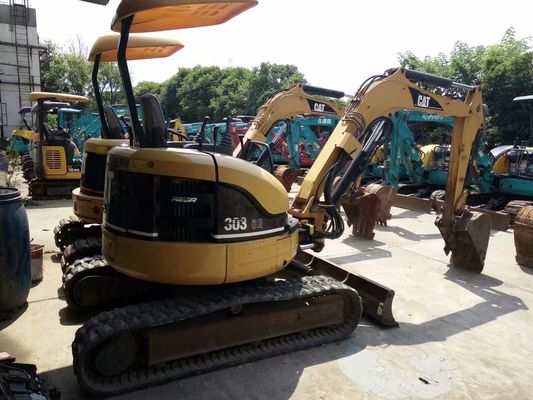 Orijinal Renk 303 CR Kullanılmış CAT Kazı Makinesi Enerji Verimliliği Kullanılmış CAT Mini Kazı Makinesi