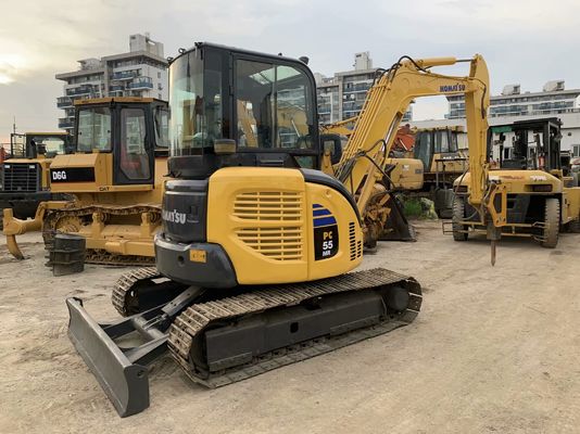 Komatsu PC55MR-2 Kullanılmış Ekskavatör Japonya Mini Boyutlu Hidrolik Çekiç