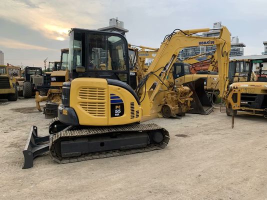Komatsu PC55MR-2 Kullanılmış Ekskavatör Japonya Mini Boyutlu Hidrolik Çekiç