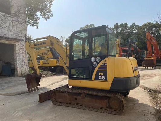 Orijinal Rengi Kullanılmış Komatsu PC56MR-2 Mini Kazı makinesi Mükemmel durumda