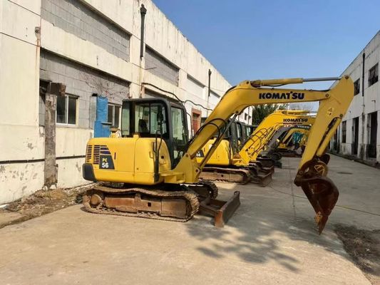 Orijinal Rengi Kullanılmış Komatsu PC56MR-2 Mini Kazı makinesi Mükemmel durumda