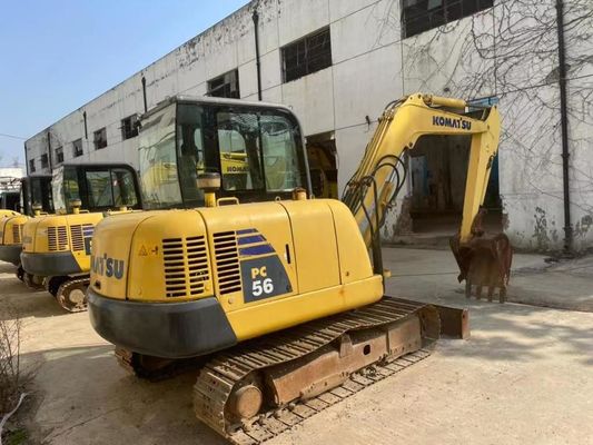Orijinal Rengi Kullanılmış Komatsu PC56MR-2 Mini Kazı makinesi Mükemmel durumda