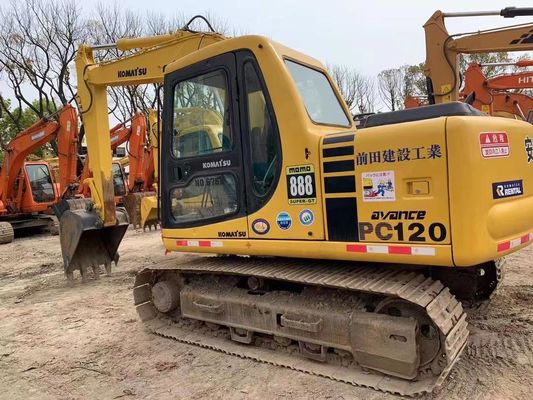 12 Ton Kullanılmış Komatsu PC120-6 Sürünen Hidrolik Kazıcı Güvenlik Garanti