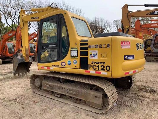 12 Ton Kullanılmış Komatsu PC120-6 Sürünen Hidrolik Kazıcı Güvenlik Garanti