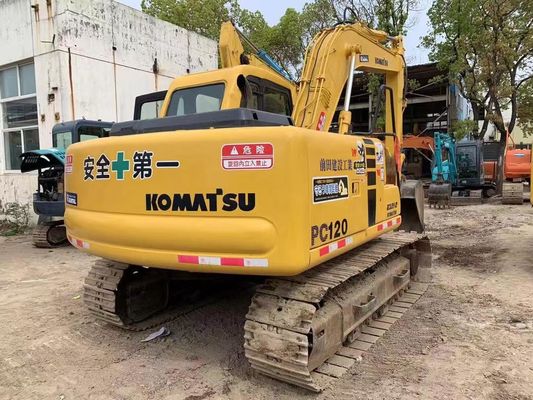 12 Ton Kullanılmış Komatsu PC120-6 Sürünen Hidrolik Kazıcı Güvenlik Garanti