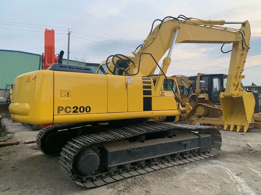 Yüksek Verimlilikli Kullanılan Komatsu PC200 6 Ekskavatörü Orijinal Japonya Güçlü
