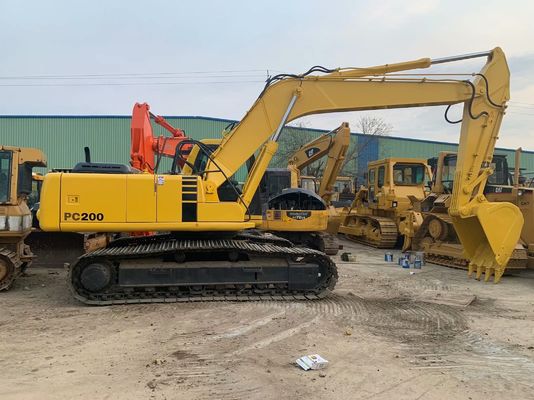 Yüksek Verimlilikli Kullanılan Komatsu PC200 6 Ekskavatörü Orijinal Japonya Güçlü