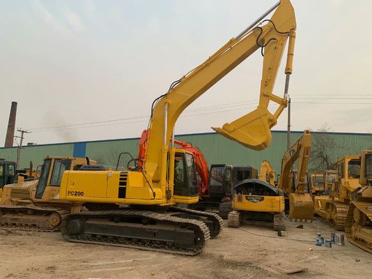 Yüksek Verimlilikli Kullanılan Komatsu PC200 6 Ekskavatörü Orijinal Japonya Güçlü