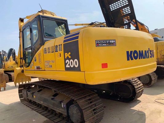 Kolay Çalışma Kullanılmış Komatsu Kazı makinesi PC200-7 Orijinal Japonya 20 Tonluk Kazı makinesi