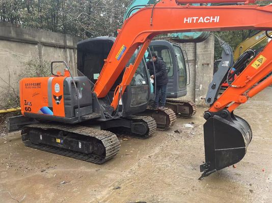 Orijinal Japonya Kullanılmış Hitachi ZX60 Mini Crawler Excavator With Hydraulic Thumb
