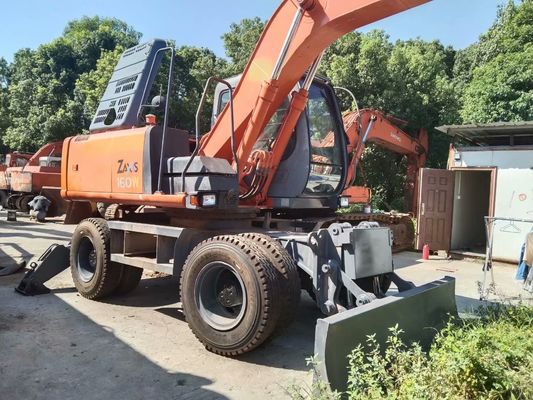 Orijinal Rengi Kullanılmış Hitachi ZX160W Tekerlekli Kazı makinesi İyi durumda