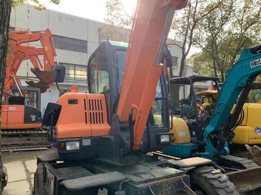 Kullanılmış Doosan DX60W Tekerlekli Kazı makinesi Mükemmel durumda/Satış için kullanılmış Doosan Mini Tekerlekli Kazı makinesi