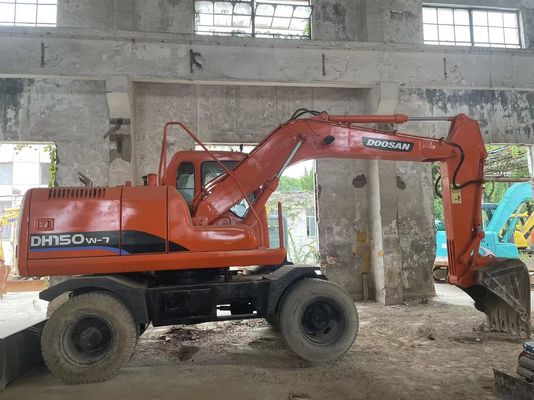 Akıllı Kontrol Kullanılmış Ekskavatör DH150W-7 Doosan Tekerlekli Ekskavatör 2012 Yılı