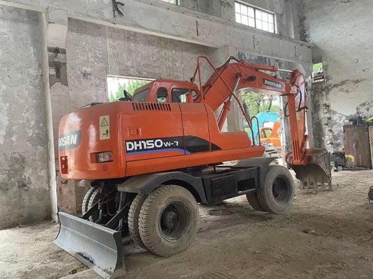 Akıllı Kontrol Kullanılmış Ekskavatör DH150W-7 Doosan Tekerlekli Ekskavatör 2012 Yılı