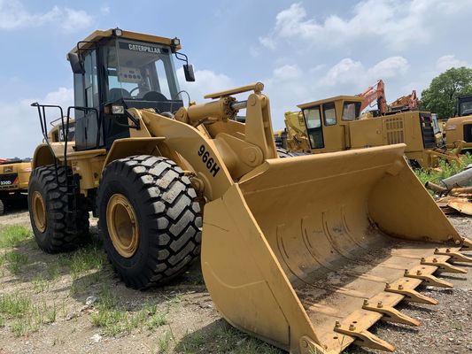 Düşük gürültü 966H Kullanılmış CAT Tekerlekli Yükleyici Yüksek verimlilikli CAT Motoru ile
