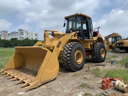 Düşük gürültü 966H Kullanılmış CAT Tekerlekli Yükleyici Yüksek verimlilikli CAT Motoru ile