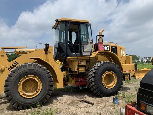 Düşük gürültü 966H Kullanılmış CAT Tekerlekli Yükleyici Yüksek verimlilikli CAT Motoru ile