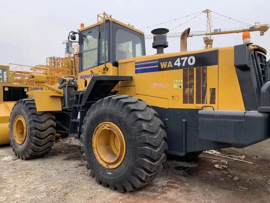 Renk değiştirme Kullanılmış Tekerlekli yükleyici Komatsu WA470-6 İkinci El yükleyici
