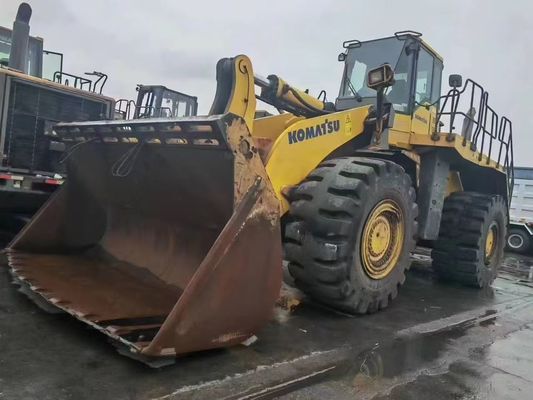 Komatsu WA600-6 Kullanılmış Küçük Tekerlekli Yükleyici WA500-6 Madencilik için Güvenlik İşlemi