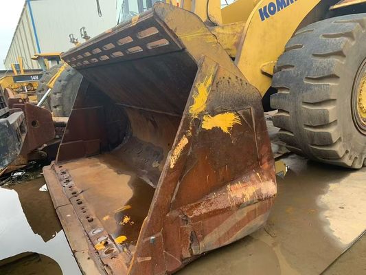 Komatsu WA600-6 Kullanılmış Küçük Tekerlekli Yükleyici WA500-6 Madencilik için Güvenlik İşlemi