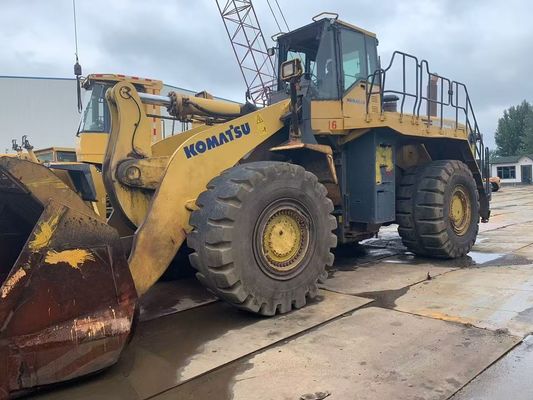 Komatsu WA600-6 Kullanılmış Küçük Tekerlekli Yükleyici WA500-6 Madencilik için Güvenlik İşlemi