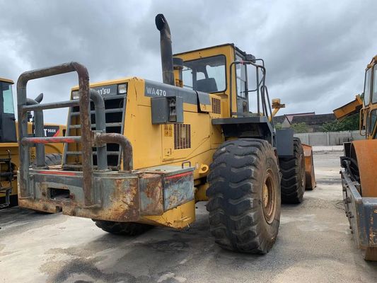 Orijinal Rengi Kullanılmış Komatsu WA470-3 Tekerlekli yükleyici Mükemmel durumda