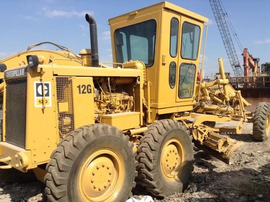Ağır Güçlü 12G Kullanılmış Caterpillar Motor Grader Gürültü azaltma İşlem kolaylığı