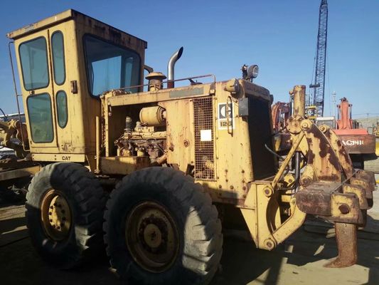 Ağır Güçlü 12G Kullanılmış Caterpillar Motor Grader Gürültü azaltma İşlem kolaylığı