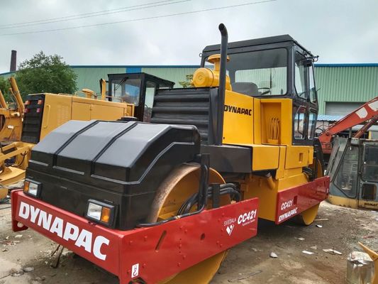 Dynapac CC421 Kullanılmış Yol Roleri Çift Davullu Yol Roleri Yüksek Verimlilik İsveç