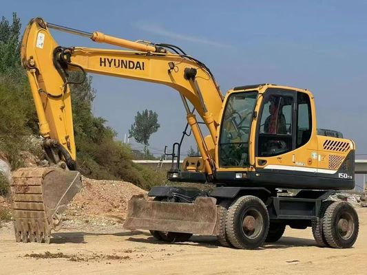 Hyundai R150W-9 Kullanılmış Tekerlekli Kazıcı 2015 İnşaat için Yüksek Hassasiyet