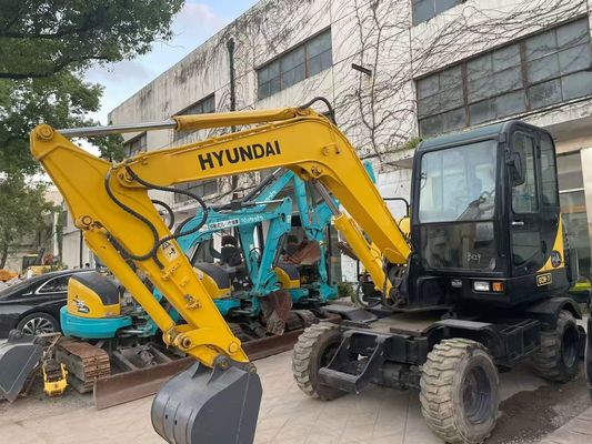 Kullanılmış R60W-7 Mini Hyundai Tekerlekli Ekskavatör
