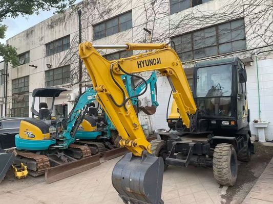 Kullanılmış R60W-7 Mini Hyundai Tekerlekli Ekskavatör