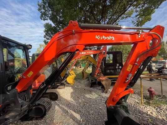 Renk değiştirin Kullanılmış Kubota KX163-5 Mini Crawler Kazı makinesi Mükemmel durumda/ EPA Motoru ve Salıncak Kollu Kubota Kazı makinesi