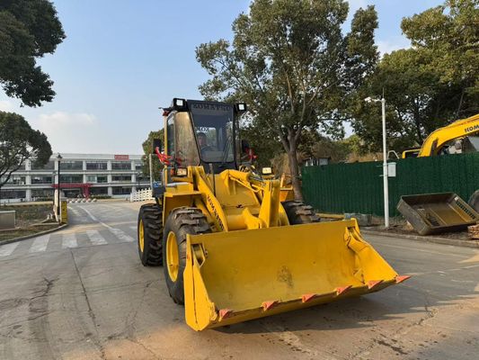 Orijinal Japonya Kullanılmış Komatsu WA100-1 Çarklı Yükleyici Bahçede Çalışmak