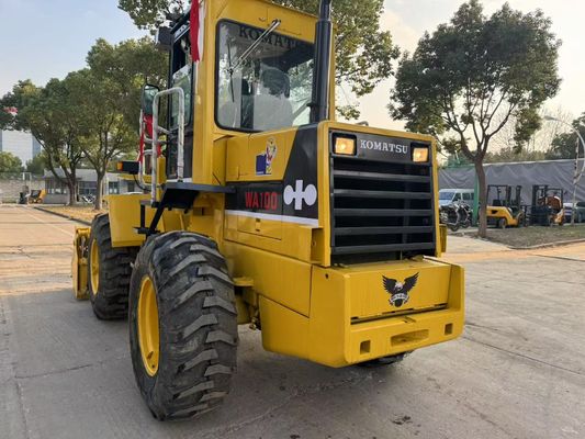 Orijinal Japonya Kullanılmış Komatsu WA100-1 Çarklı Yükleyici Bahçede Çalışmak