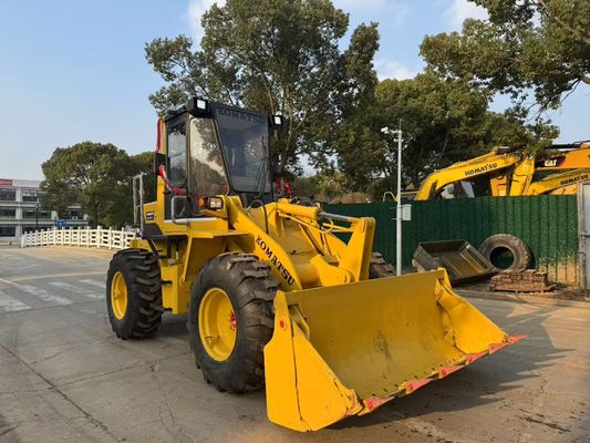 Orijinal Japonya Kullanılmış Komatsu WA100-1 Çarklı Yükleyici Bahçede Çalışmak