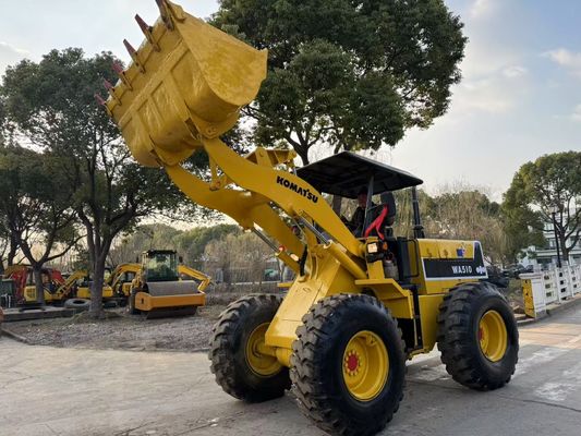 Japonya orijinal kullanılmış Komatsu WA510 mini tekerlekli yükleyiciler iyi durumda çalışıyor
