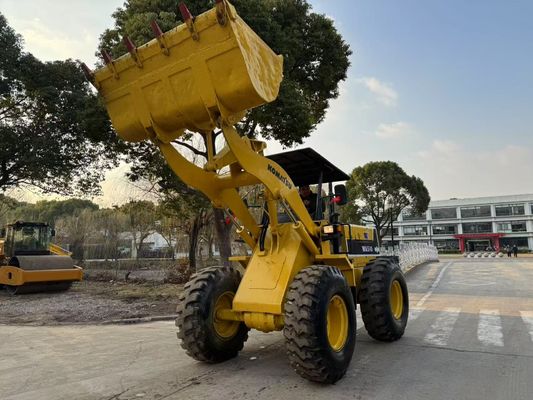 Japonya orijinal kullanılmış Komatsu WA510 mini tekerlekli yükleyiciler iyi durumda çalışıyor