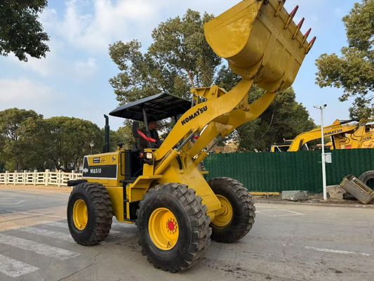 Japonya orijinal kullanılmış Komatsu WA510 mini tekerlekli yükleyiciler iyi durumda çalışıyor