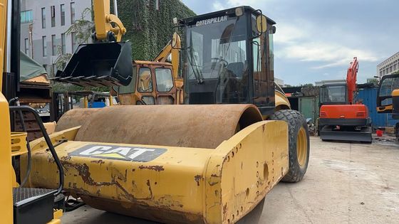 Orijinal Rengi Kullanılmış Caterpillar CS-683E Tek Davullu Yol Roleri Mükemmel durumda