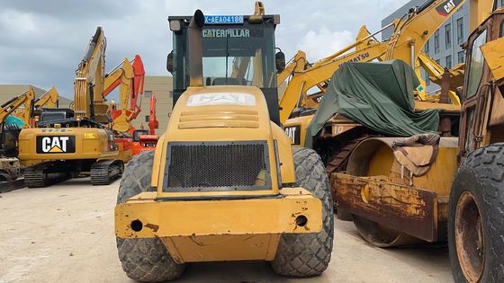 Orijinal Rengi Kullanılmış Caterpillar CS-683E Tek Davullu Yol Roleri Mükemmel durumda