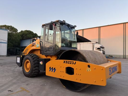 Kullanılmış XCMG XS223J tek davullu sıkıştırıcı kolay çalıştırma ve iyi durumda