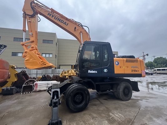 Koreli orijinal Hyundai R210W-7 tekerlekli kazıcı mükemmel durumda