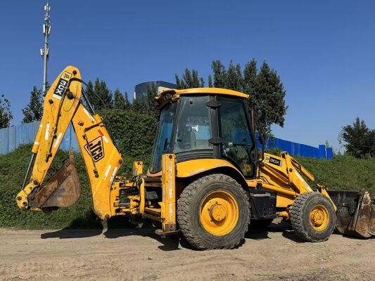 Orijinal Renk JCB 3CX Kullanılmış Backhoe Yükleyici 4 Tekerlekli Sürücü