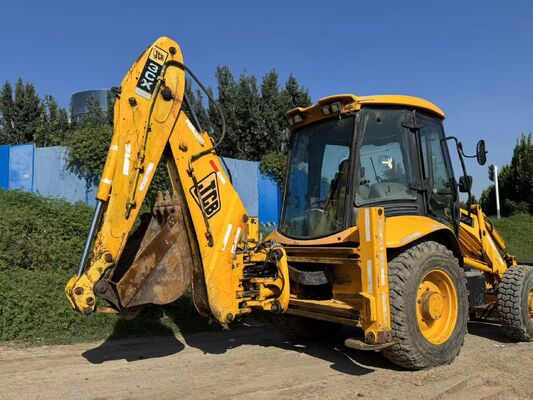 Orijinal Renk JCB 3CX Kullanılmış Backhoe Yükleyici 4 Tekerlekli Sürücü