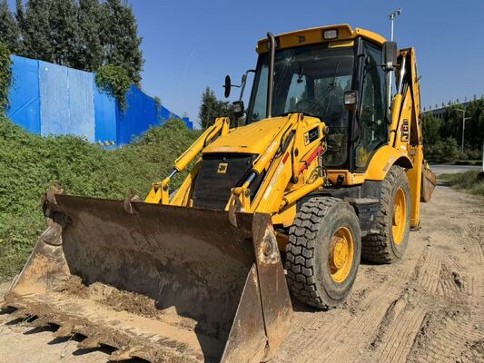 Orijinal Renk JCB 3CX Kullanılmış Backhoe Yükleyici 4 Tekerlekli Sürücü